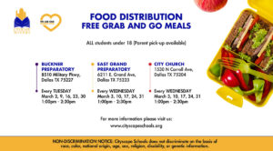 Food Distribution Calendar for March