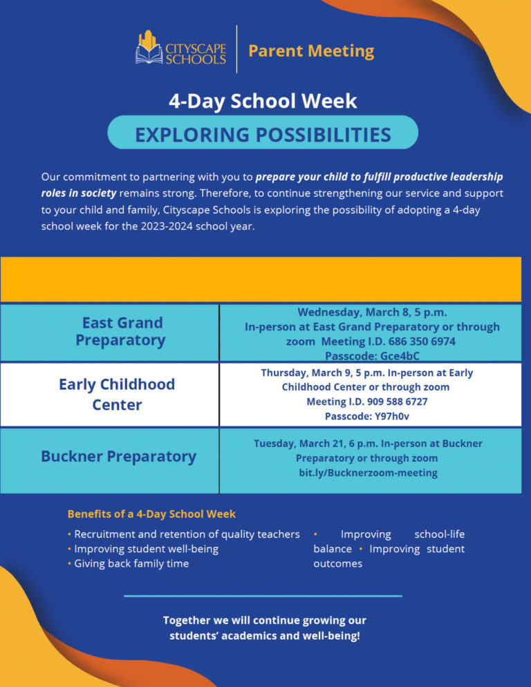 Exploring Possibilities 4Day School Week Cityscape Schools